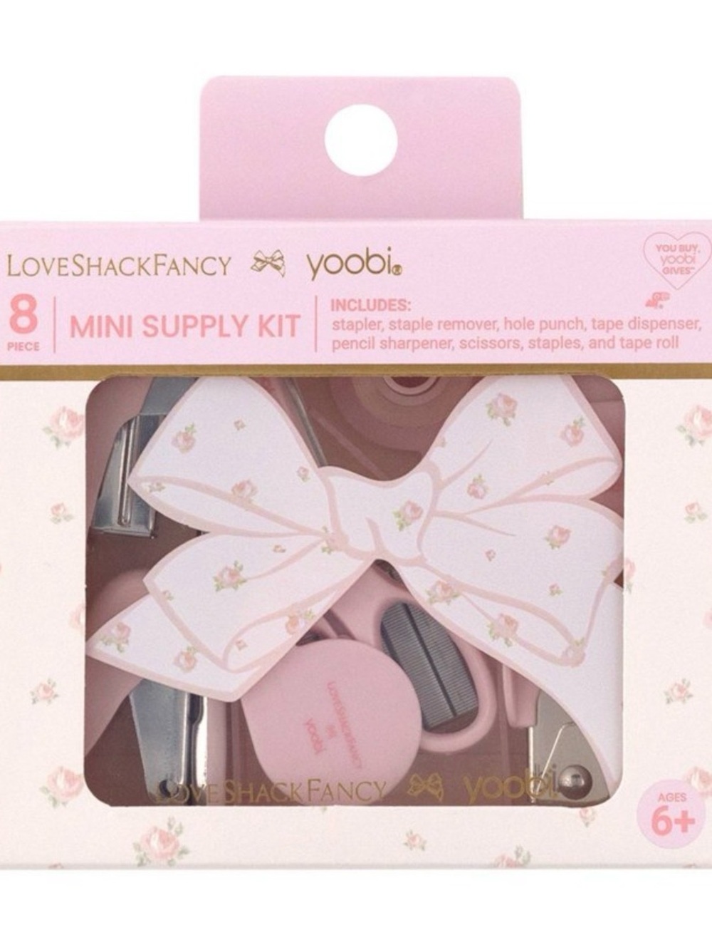 LoveShackFancy x Target - Yoobi Mini Supply Kit Flat Box Ballet Bloom - Picture 2 of 5